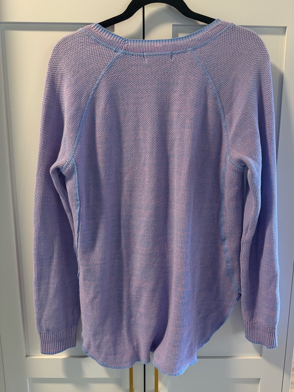 Cotton Country by Parkhurst Textured Knit Sweater | Medium | Lavender - Picture 3 of 5